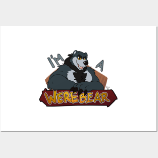 I'm a werebear, black Posters and Art